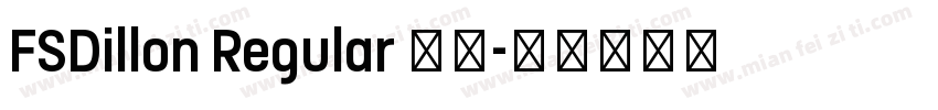 FSDillon Regular 字体字体转换